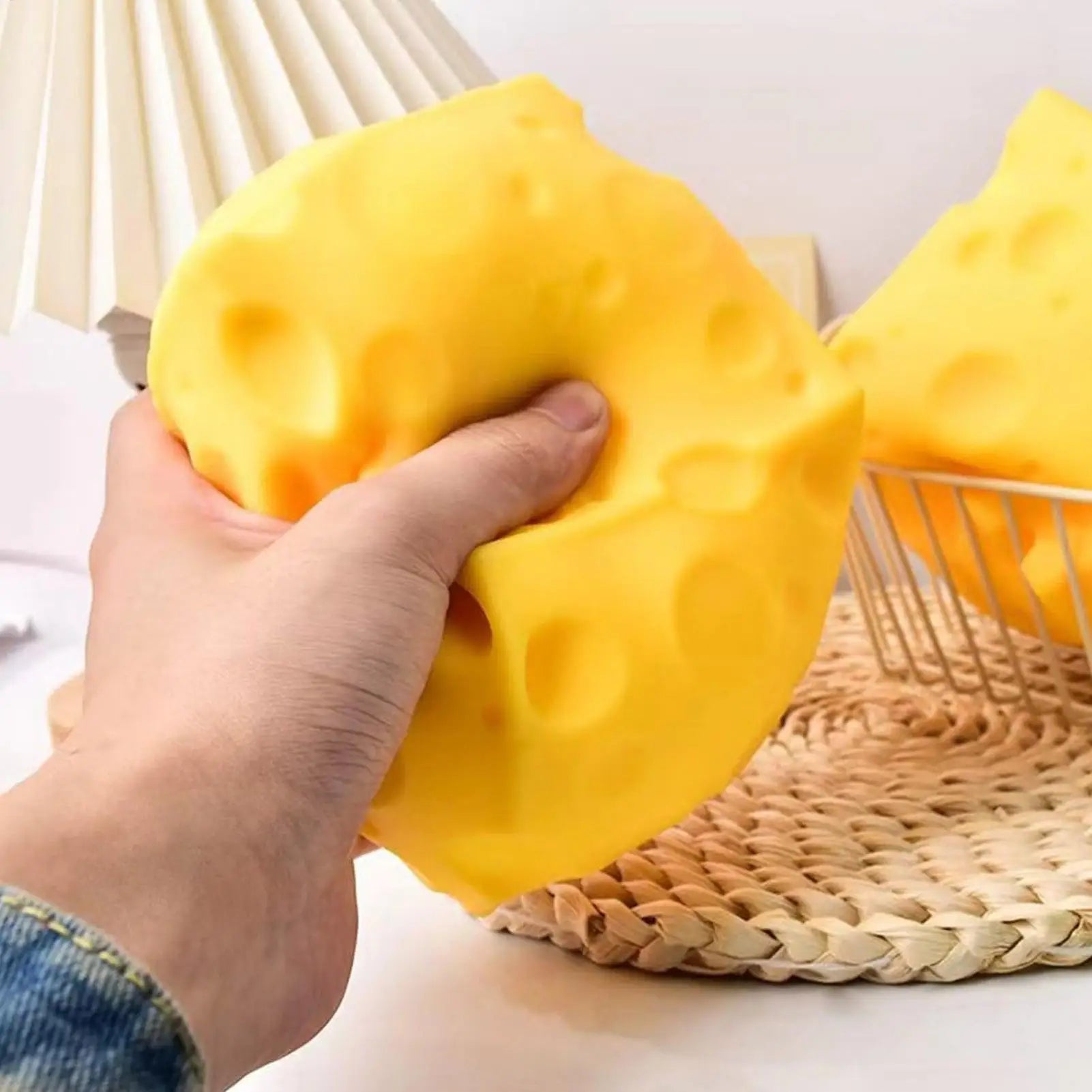 Squishy Cheese Cube Squeeze Toys Soft Butter Cheese Fidget Toy Slow Rebound Push Stress Relief Sensory Toy Stress Relief